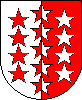 Kanton Wallis Wappen Flagge