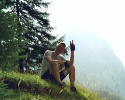 Rast auf dem Weg ins Val Uina 