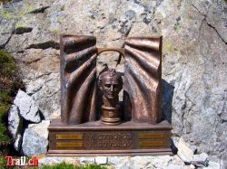 Gedenkstatue zu Ehren von General Suworow auf dem Gotthard Hospiz