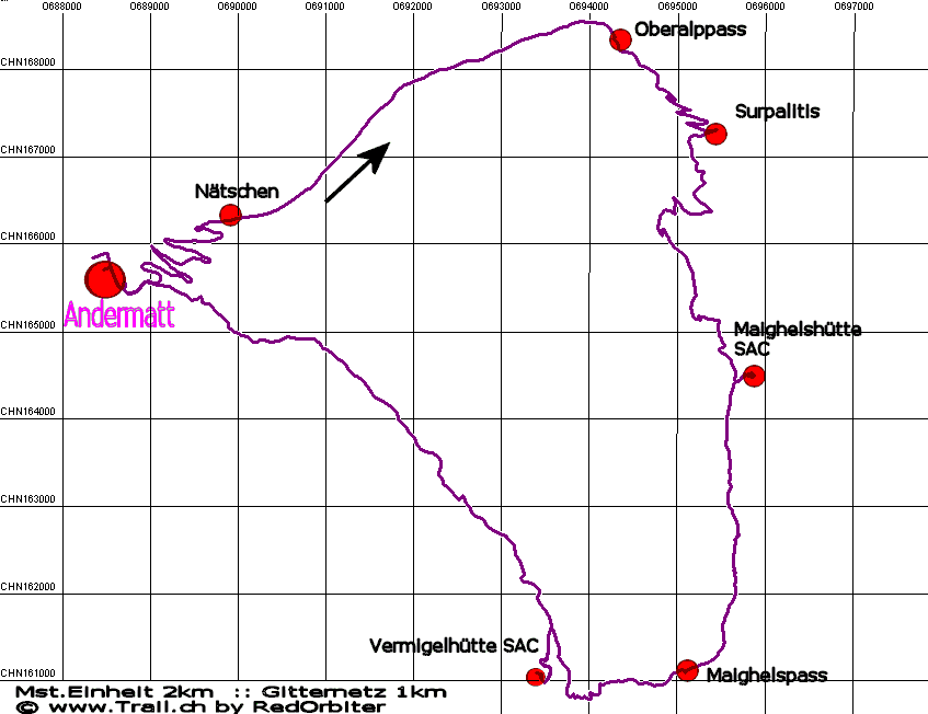 Maighelspass Karte